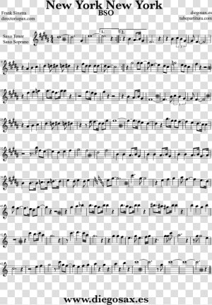 Tubescore New York New York By Frank Sinatra Sheet   Bitch Lasagna Sheet Music  HD Png Download