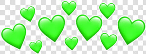  green  greenheart  emoji  emojiiphone  emojicrown   Orange Heart Emoji Crown  HD Png Download