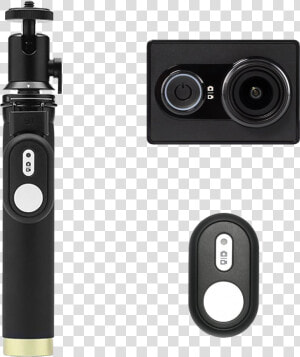 Action Camera Kit With Selfie Stick And Bluetooth Remote   Xiaomi Action Camera Travel Kit  HD Png Download