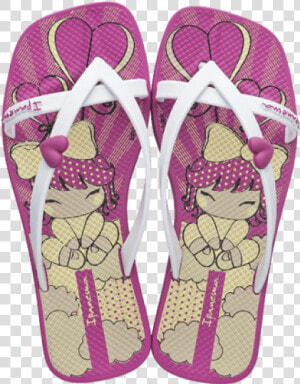 Ipanema Lolita Kids Pink Silver   Flip flops  HD Png Download