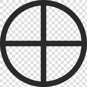 Mundane Cross Encircled Free Vector   Pagan Symbol For War  HD Png Download