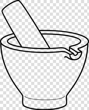 Transparent Mortar And Pestle Clipart   Mortar And Pestle Drawing Png  Png Download