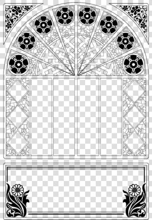 Frame Ornament Decorative Free Photo   Stained Glass Frame Transparent Background  HD Png Download