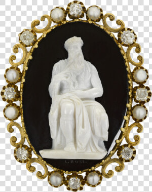 Antique Moses Cameo Brooch   Brooch  HD Png Download