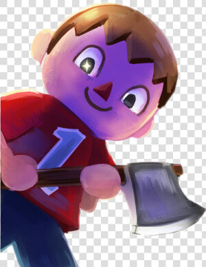 Transparent Animal Crossing Leaf Png   Super Smash Bros Villager Axe  Png Download