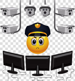 Vigilancia Con Camaras   Security Smiley Face  HD Png Download