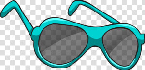 Image Real Teal Sunglasses Clothing Icon Id 2074 Club   Real Teal Glasses Club Penguin  HD Png Download