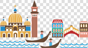 Venice Gondola Clip Art   Clipart Venezia  HD Png Download