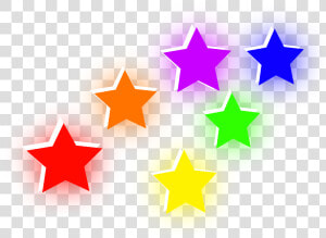  stars  colour  colorfulstars  rainbow  3d  3deffect  HD Png Download