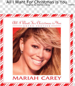 All I Want For Christmas Is You By Mariah Carey   Mariah Carey Merr Christmas  HD Png Download