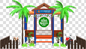 Hari Raya 3d Png House   Attalea Speciosa  Transparent Png