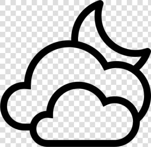 Cloudy Moon   Moon With Cloud Icon Png  Transparent Png