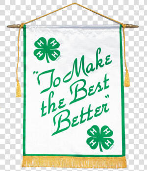 4 h Motto Banner   4 H Clover  HD Png Download