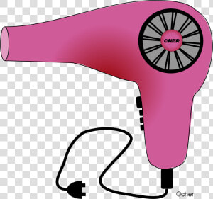 Hair Dryer pink clip Art home Appliance magenta   Hair Dryer Clipart Png  Transparent Png