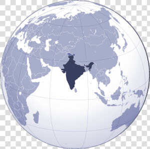 Where Is India Located Large Map   India On Globe Vector  HD Png Download