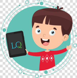 Boy Using Logiqids   Niño Con Tablet  HD Png Download