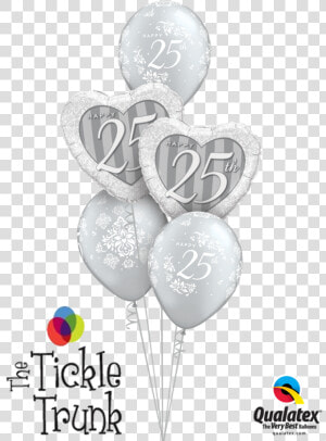 Transparent Silver Balloons Png   Chrome Balloon Bouquet Qualatex  Png Download