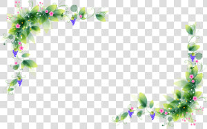 Flower Corner Border Png   Flower Borders Corner Png  Transparent Png