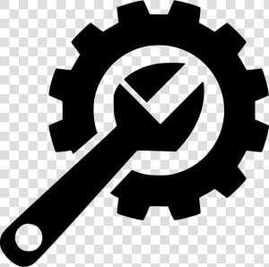 Hard Repair Fix Svg Png Icon Free   Wrench And Gear Icon  Transparent Png