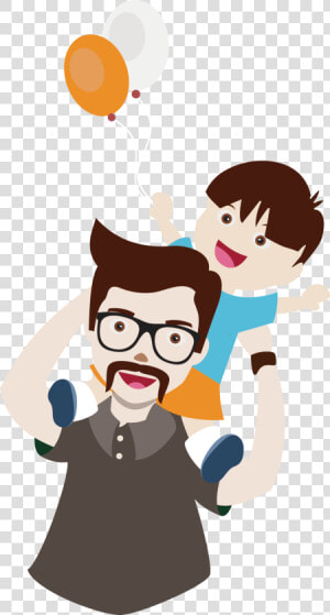 Dad And Sprite Father Cartoon Baby Son Clipart   Dad And Son Cartoon Png  Transparent Png