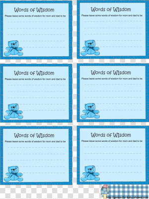 Baby Boy Shower   Printable Advice Cards For Baby Shower  HD Png Download