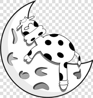 Vaca En La Luna Svg Clip Arts   Cow On The Moon  HD Png Download