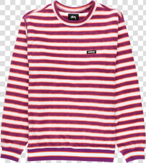 Stussy Striped Polar Fleece Crewneck   Comme Des Garcons Play Long Sleeve Navy Striped  HD Png Download