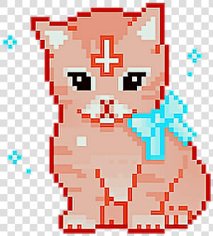  cat  cats  pixelart  pixelart  satan  cute  kawaii   Pink Cat Gif Transparent  HD Png Download