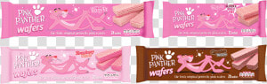 Pink Panther Wafers   Chocolate Pink Panther Wafers  HD Png Download