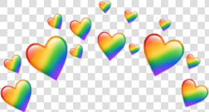  aesthetic  heart  crown  emoji  tumblr  sparkle  lgbt   Rainbow Heart Crown Png  Transparent Png