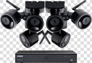 1080p Outdoor Wireless Camera System  6 Rechargeable   Wireless Security Camera  HD Png Download