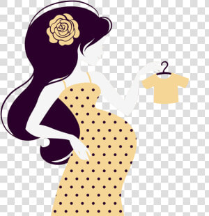 Woman Silhouette Pregnancy Illustration   Embarazo Imagenes En Caricatura  HD Png Download