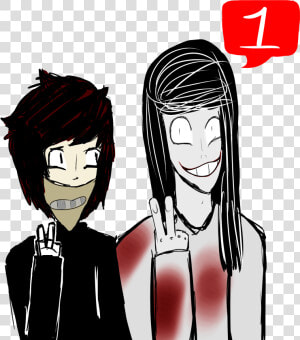 Jeff The Killer And Ticci Toby   Png Download   Cartoon  Transparent Png