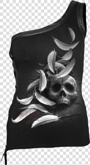 Broken Feathers Off shoulder Womens Shirt   Active Tank  HD Png Download