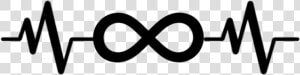  black  infinity  heart  beat  heartbeat  love   Line Art  HD Png Download