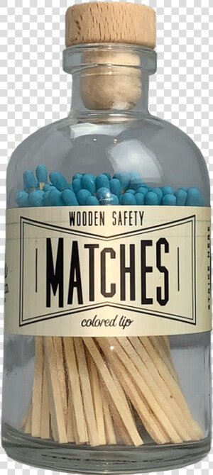 Aqua Vintage Apothocary Matches   Bottle  HD Png Download