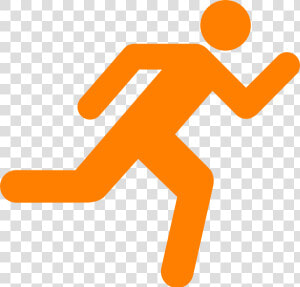 Orange Running Icon On Transparent Background Svg Clip   Clipart Of Man Running  HD Png Download