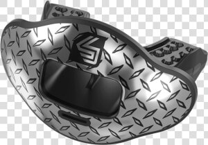 Chrome Diamond Plate Max Airflow Football Mouthguard   Shock Doctor Mouthguard Savage  HD Png Download