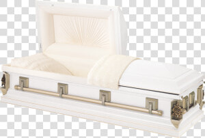 White And Gold Casket Batesville  HD Png Download