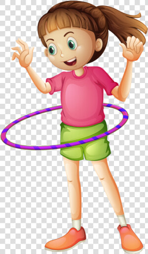 Exercising Clipart Hula Hoop   Girl Playing Baseball Clipart  HD Png Download