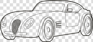 Drawing Sport Car   Sports Car Outline Drawing  HD Png Download