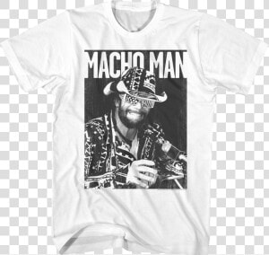 Black And White Macho Man Randy Savage T shirt  HD Png Download