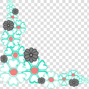 Flower Corner Clipart   Flower Clipart Corner Border Frame  HD Png Download