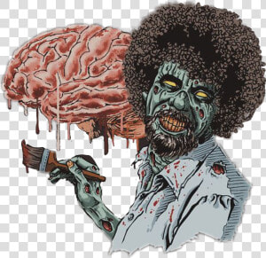 Zombie   Bob Ross Zombie  HD Png Download