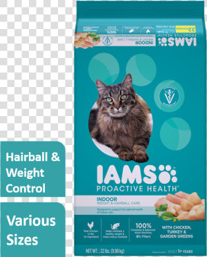 Iams Cat Food Indoor Weight And Hairball  HD Png Download