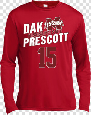 Dak Prescott Mississippi State Shirt   Long sleeved T shirt  HD Png Download