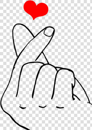 Finger Heart   Heart Sign With Fingers  HD Png Download