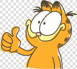 Garfield Line Messaging Sticker   Thumbs Up Sticker Png  Transparent Png