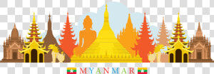 Myanmar Skyline Png  Transparent Png