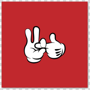 Mickey Mouse Sexy Hands Sticker   Mickey Fuck Hand Sign  HD Png Download